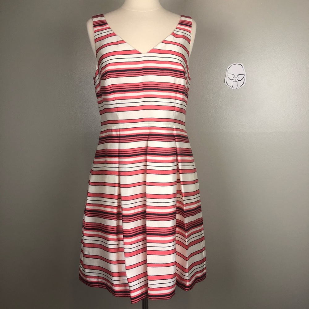 ANN TAYLOR • Striped V-Neck Sleeveless Dress NWT